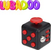 Lubadoo® - Friemelkubus - Infinity Cube Fidget Toy - Fidet Toys - Figet Toys - Zwart / Rood