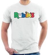Rubiks t-shirt white L