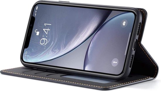 Bookcase Apple iPhone XS Max | Noir | Porte-cartes | Étui portefeuille