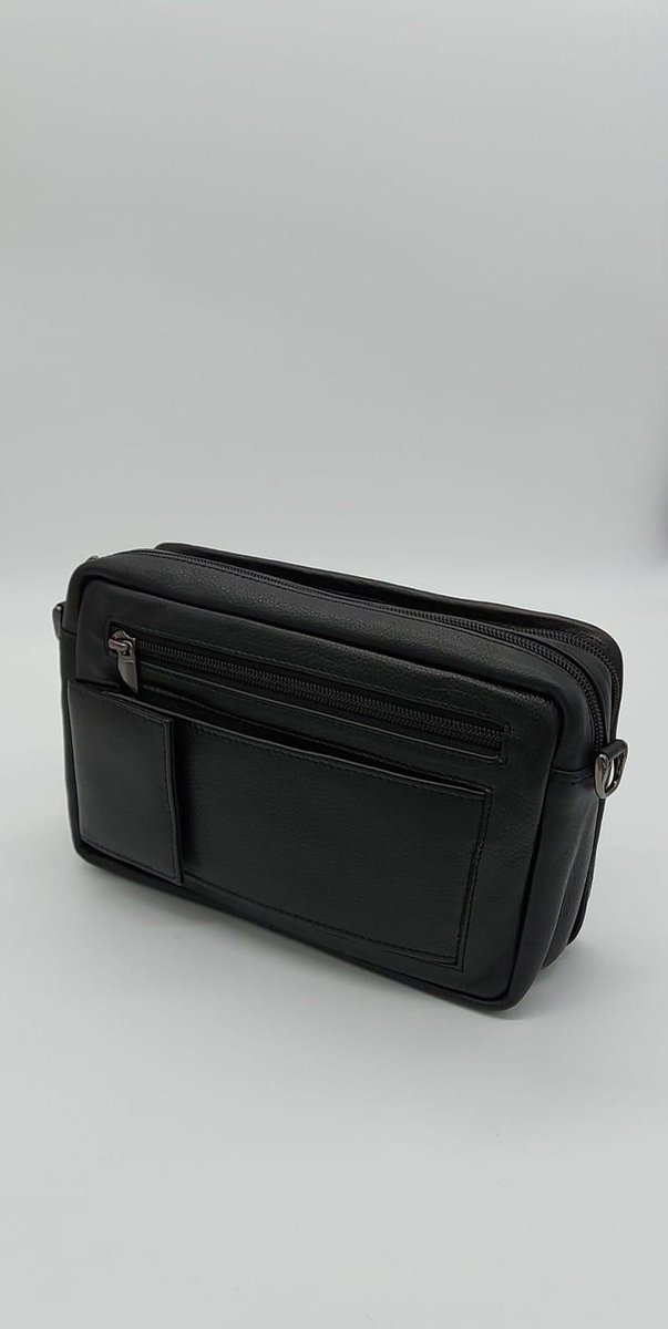 Minimalistisch zakje in zwart Unisex clutch met elastische band Unisex polstas Tassen & portemonnees Handtassen Polstasjes 
