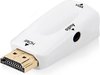 De Beste Gadgets HDMI naar VGA Convertor Wit - HDMI naar VGA Plug - HDMI naar VGA Adapter - + Audio Uitgang Inclusief Audio Kabel