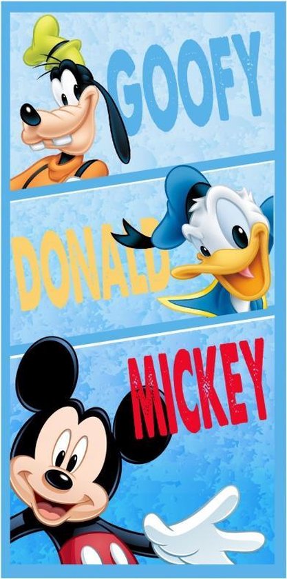 Mickey Mouse / Donald Duck / Goofy handdoek - 140 x 70 cm. - Disney  strandlaken | bol.com