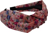 Jessidress Haarband Elegante Dames Haar Diadeem met bloemen print Hoofdband - Roze