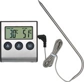 2-in-1 Keukenthermometer - Digitale Temperatuurmeter Met Magneet - Timer Alarm Keukenthermometer - Celsius en Fahrenheit Meter Keuken - Keukenthermometer Met Snoer