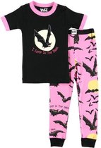 Kinderpyjama I Sleep In The Dark Bat zwart met bedrukte roze broek - 98