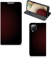 Telefoonhoesje met foto Geschikt voor Samsung Galaxy A12 Smart Cover Geruit Rood