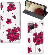 Smartphone Hoesje Geschikt voor Samsung Galaxy A12 Mobiel Cover Blossom Red