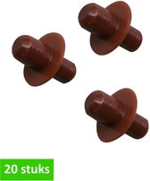 TQ4U kastplankdrager | bruin kunststof |  tweezijdig bruikbaar | stift Ø 5 en Ø 6 mm | plankdrager | 20 STUKS