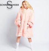 Schinkelshoek Deken - Sherpa Sweater Blanket - Hoodie Blanket - Oodie - Fleece Deken - Deken Met Mouwen- Oversized Trui - Roze