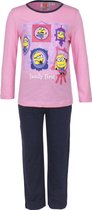 Kinderpyjama Minions licht roze met blauwe broek - 104