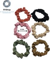 Mini Haarwokkel Scrunchies - 6 Stuks - 6 Kleuren - Scrunchie Haarelastiek - Strakke Haar Elastiek - Wokkel Scrunchie - Haaraccessoires - Dames Meisjes - Haarsieraad - Geen Verzendk