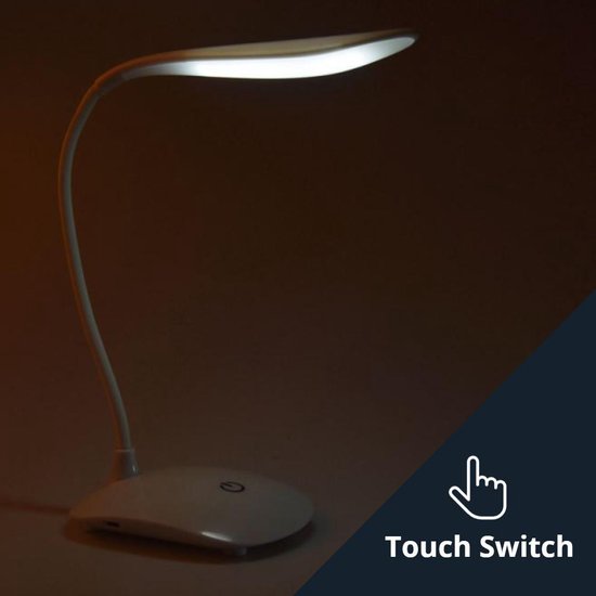 - Draadloze Design LED Bureaulamp Op Batterijen en Oplaadbaar - Leeslampje... | bol.com