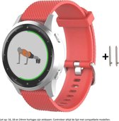 Rood Siliconen sporthorlogebandje voor 18mm Smartwatches van (zie compatibele modellen) Huawei, Asus, Whitings, LG – Maat: zie maatfoto – 18 mm red silicone smartwatch strap - Zenw