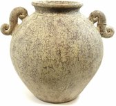 Aardewerk pot brown rustic voor binnen 48x42 cm