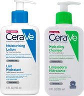 Ceravé Best Selling Duo Small:  Hydrating Lotion 236 ml + Hydrating Cleanser 236ml (Face and Body Pack)