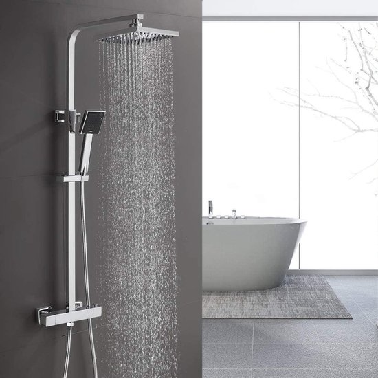 Gutos douchesysteem met regendouche Met thermostaatkraan Kraan
