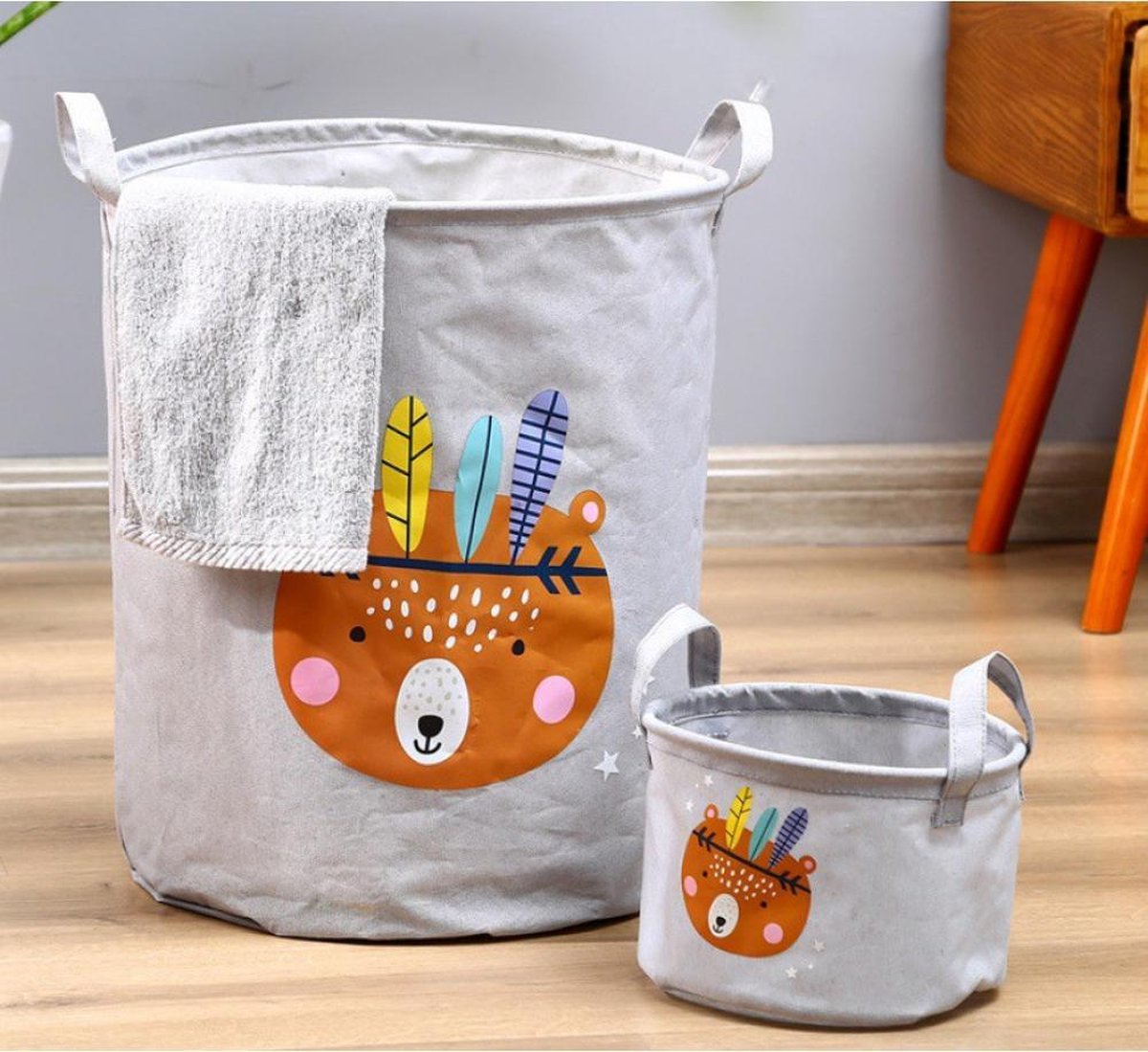 Duoset opvouwbare opbergbox/mand/organizer voor speelgoed/kledij... 37*45cm + 20*15cm