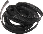 WiseGoods Premium Gevlochten Kabelbeschermer - Kabel Organiser - Kabel Kous - Lassen - Zwart - 6 mm - 10 Meter