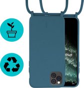 Biologisch afbreekbare smartphone hoesje met draagkoord Apple iPhone 11 Pro Max Blauw - Duurzame cover