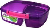 Sistema Lunch - Triple Split lunchbox - 2 liter - Paars/ Roze
