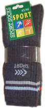 5-paar jongens sokken maat 35/38 - sportsokken - voor zweetvoeten - 80% katoen, zeer sterk - lichte padding voor zweetvoeten. jongens maat 38/38 - donker grijs