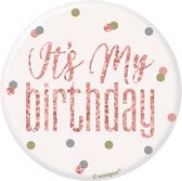 Badge it's my birthday Rose goud