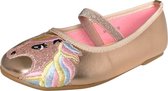 Prinsessen schoenen Eenhoorn schoenen ballerina Unicorn rosé goud maat 29 - binnenmaat 18,5 cm - bij jurk