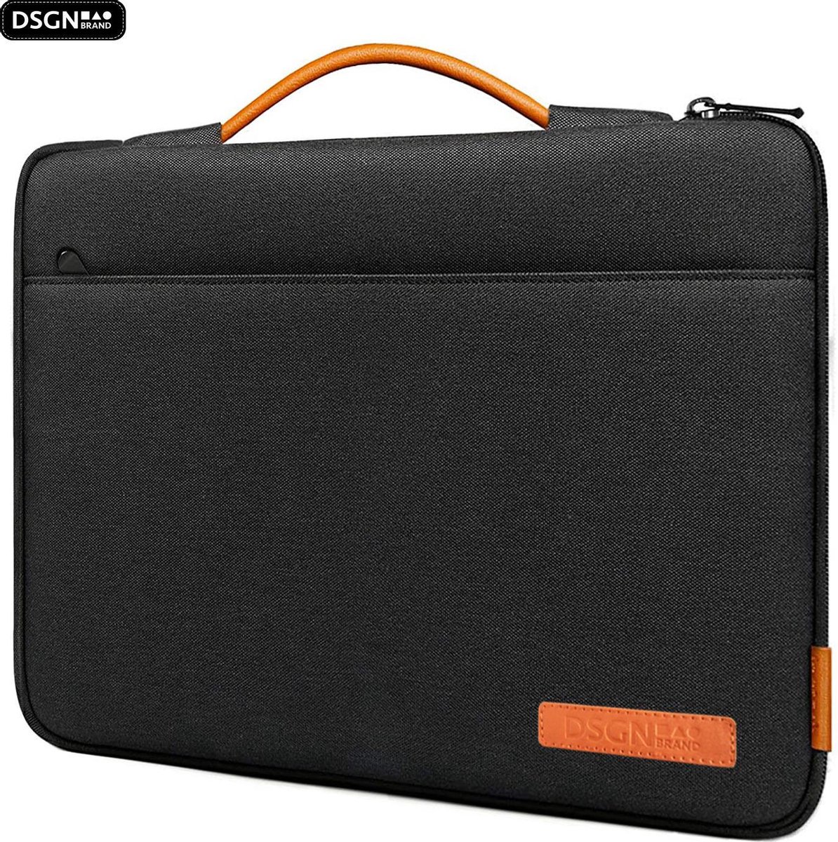 DSGN FOAM - Laptophoes 14 inch - Laptoptas - Notebook - Chromebook - Laptop Sleeve Hoes Case - Handvat - Waterdicht - Extra Vak - Zwart