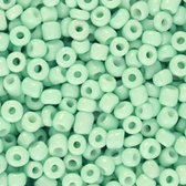 Kralen rocailles 3mm, 50 gram mint groen, zelf sieraden maken