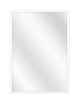 Spiegel met Luxe Aluminium Lijst - Mat Wit - 50 x 60 cm