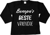 Shirt Bompa's beste vriendje-Opa's beste vriendje-wit-zwart-Maat 74