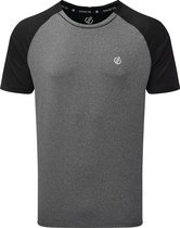 Dare2B - Mens Peerless Sportshirt - Grijs/Zwart - Maat M