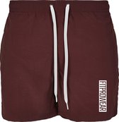 FitProWear Heren Zwembroek BLOCK - Bordeaux - Maat S - Swimshort - Zwembroek - Zwemshort - Heren Zwembroek - Zwemkleding - Zwemmen - Strandkleding - Short