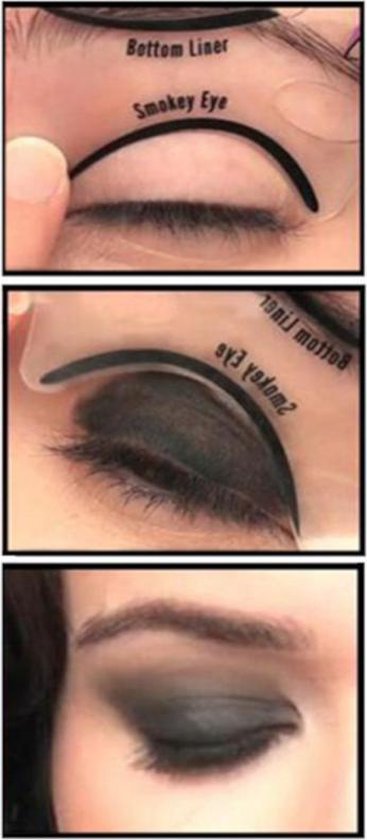GEAR 3000® Eyeliner stempel - stamp - stencil - wing - sjabloon - smokey eyes - herbruikbaar 2 stuks