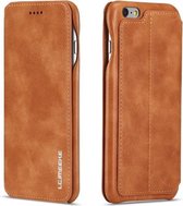 Voor iPhone 8/7 Hon Ancient Series lederen tas met kaartsleuven en houder en portemonnee (bruin)