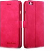 Voor iPhone 6 Plus / 6s Plus Diaobaolee Pure Fresh Texture Horizontale flip lederen tas, met houder & kaartsleuf & portemonnee & fotolijst (rood)