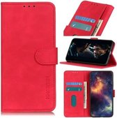 Voor Sony Xperia 1 Retro Texture PU + TPU Horizontale Flip Leather Case met houder & kaartsleuven & portemonnee (rood)