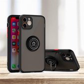 Voor iPhone 11 Q Shadow 1 Generation-serie TPU + pc-beschermhoes met 360 graden roterende ringhouder (zwart)