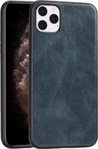 Voor iPhone 11 Pro Crazy Horse getextureerd kalfsleer PU + pc + TPU-hoesje (blauw)