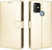 Voor Infinix Hot 10 / X682 Retro Crazy Horse Texture Horizontale Flip Leren Case met Houder & Kaartsleuven & Lanyard (Goud)