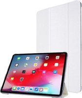 Zijdestructuur Horizontale Flip Magnetische PU-lederen tas met drievoudige houder en slaap- / wekfunctie voor iPad Air (2020) 10.9 (wit)