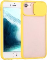 Sliding Camera Cover Design TPU beschermhoes voor iPhone SE / 8/7 (geel)