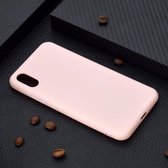 Voor iPhone XS / X Candy Color TPU Case (roze)