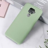 Effen kleur vloeibaar siliconen schokbestendig hoesje voor Huawei Nova 5i Pro / Mate 30 Lite (groen)