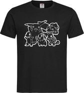 Zwart T-shirt ' Pokemon / Figuren ' Wit maat XXXL