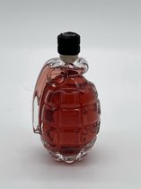 JMP Gifts® - Handgranaat - Fles - 0,20L - Glazen beeld - Decoratie - Cadeau - Gift - Wijnfles - Wijn - Sierstuk - Glaswerk - Moederdag - (ROSÉ)