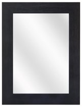 Spiegel met Brede Houten Lijst - Zwart - 24 x 30 cm