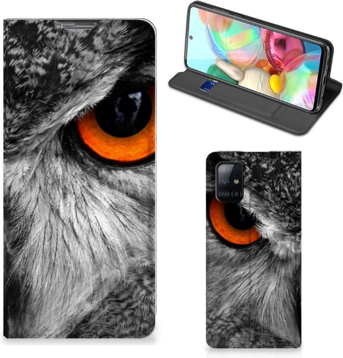 Standcase Hoesje voor Samsung Galaxy A71 Hoesje maken Uil