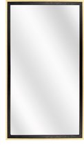 Spiegel met Tweekleurige Houten Lijst - Zwart / Blank - 40 x 120 cm