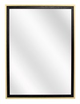 Spiegel met Tweekleurige Houten Lijst - Zwart / Blank - 24 x 30 cm